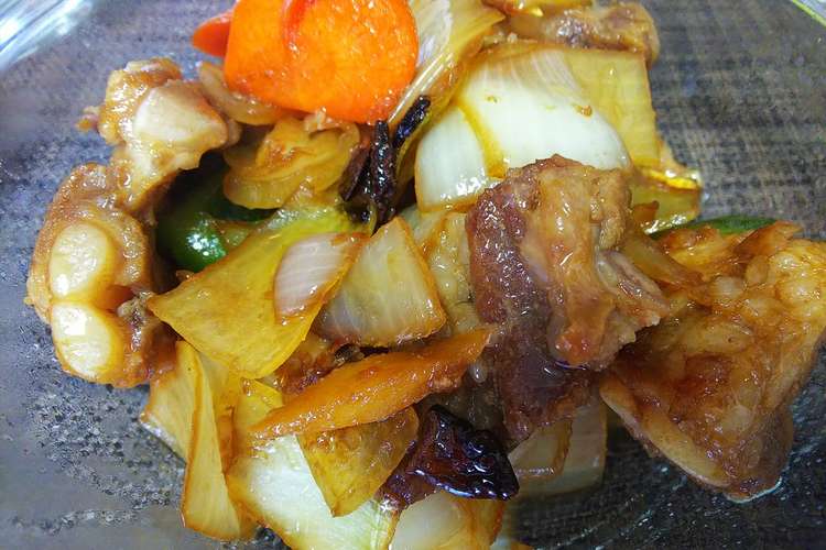 本格中華 骨付き豚肉と野菜の蜂蜜炒め レシピ 作り方 By ペチペチペーチ クックパッド 簡単おいしいみんなのレシピが359万品
