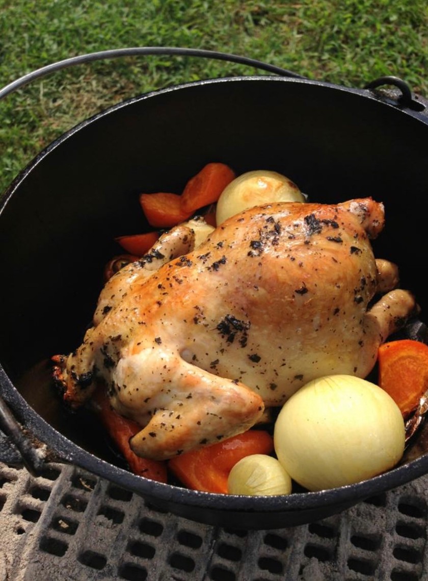 ダッチオーブンメープルディジョンチキンのレシピ