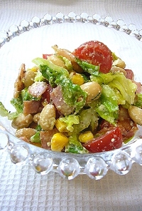 パルメザンなカラフル豆サラダ