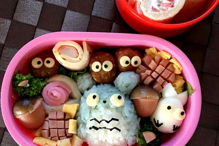 トトロ弁当 ジブリ キャラ弁 レシピ 作り方 By Erica66 クックパッド