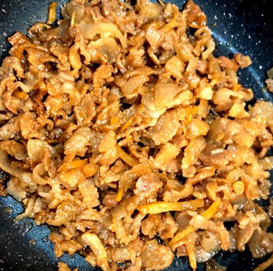 豚バラ肉と生姜の佃煮風の写真