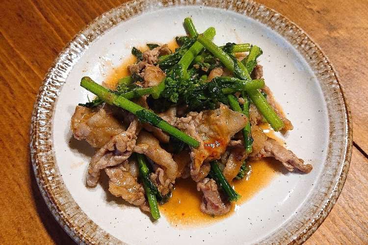 菜の花と豚肉のスタミナ味噌炒め レシピ 作り方 By ちーすけ クックパッド 簡単おいしいみんなのレシピが368万品