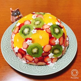 美味!!フルーツドームレアチーズケーキ♡