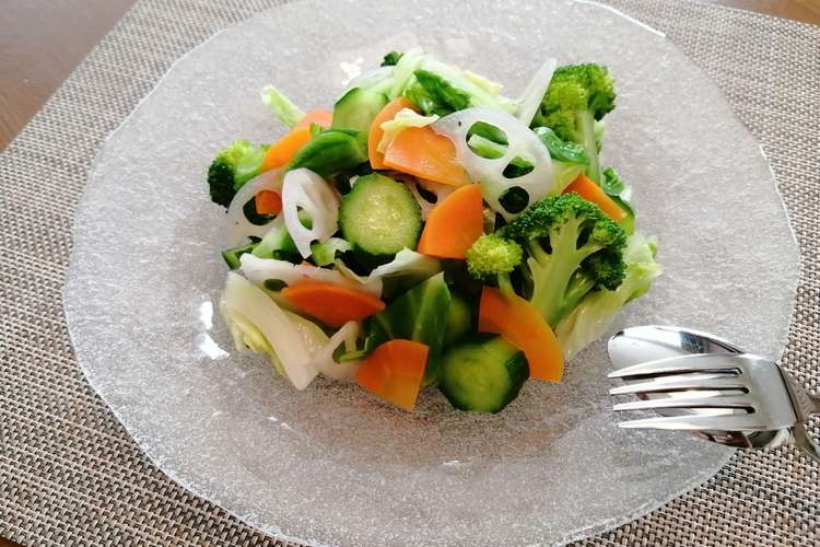 シャキシャキ 茹で野菜サラダ レシピ 作り方 By Cook Chie クックパッド 簡単おいしいみんなのレシピが353万品