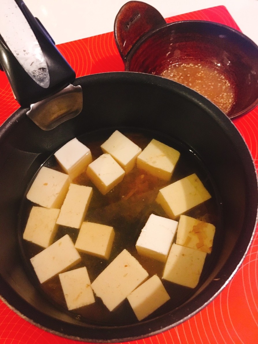 湯豆腐かつおダシ簡単ポン酢がない時レシピの画像