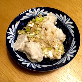 花粉症対策に レンジで蓮根入り鶏団子