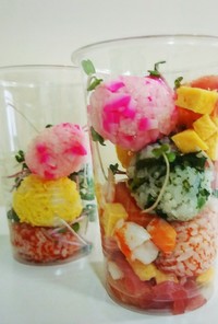 ひな祭り♥️まんまるお寿司✖️海鮮散らし