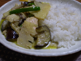 筍たっぷり入ったグリーンカレー
