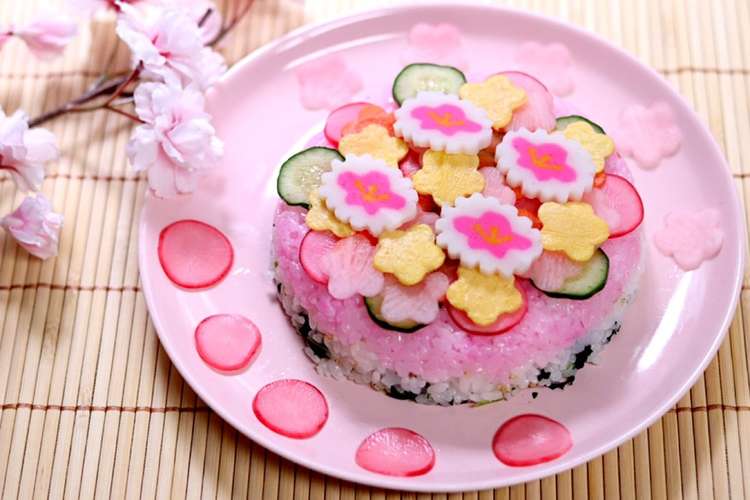 ひな祭り三色 水玉寿司ケーキ レシピ 作り方 By ローズ ローズ06 クックパッド 簡単おいしいみんなのレシピが349万品