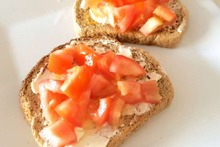 クリームチーズとトマトのブルスケッタ レシピ 作り方 By Aynlaxa クックパッド 簡単おいしいみんなのレシピが360万品