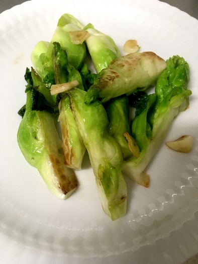 つぼみ菜のシンプル炒めの写真