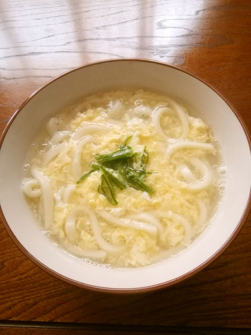 簡単　卵ふわふわかきたまうどん