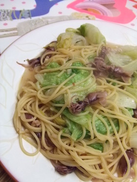 ホタルイカとレタスのパスタ