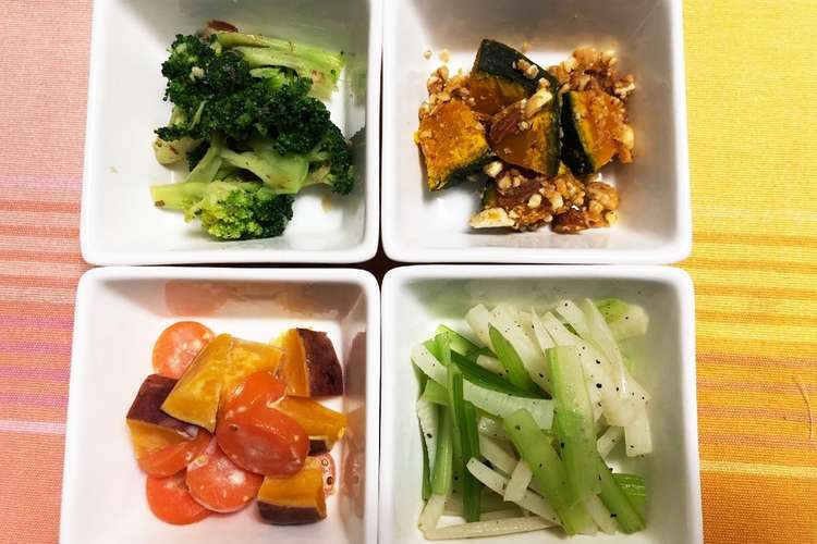 お弁当にも 野菜を茹でて小さなおかず4種 レシピ 作り方 By 羊の台所 クックパッド 簡単おいしいみんなのレシピが360万品