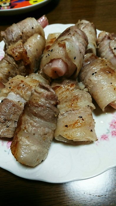 豚バラ肉で作る新生姜肉巻き！の写真