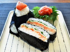 お弁当に!明太子おにぎり