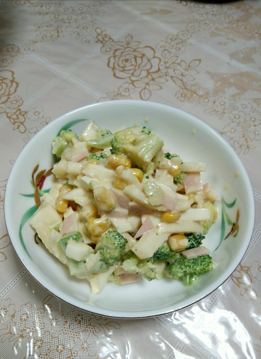 ミモザ風ブロッコリーと大根のサラダの画像