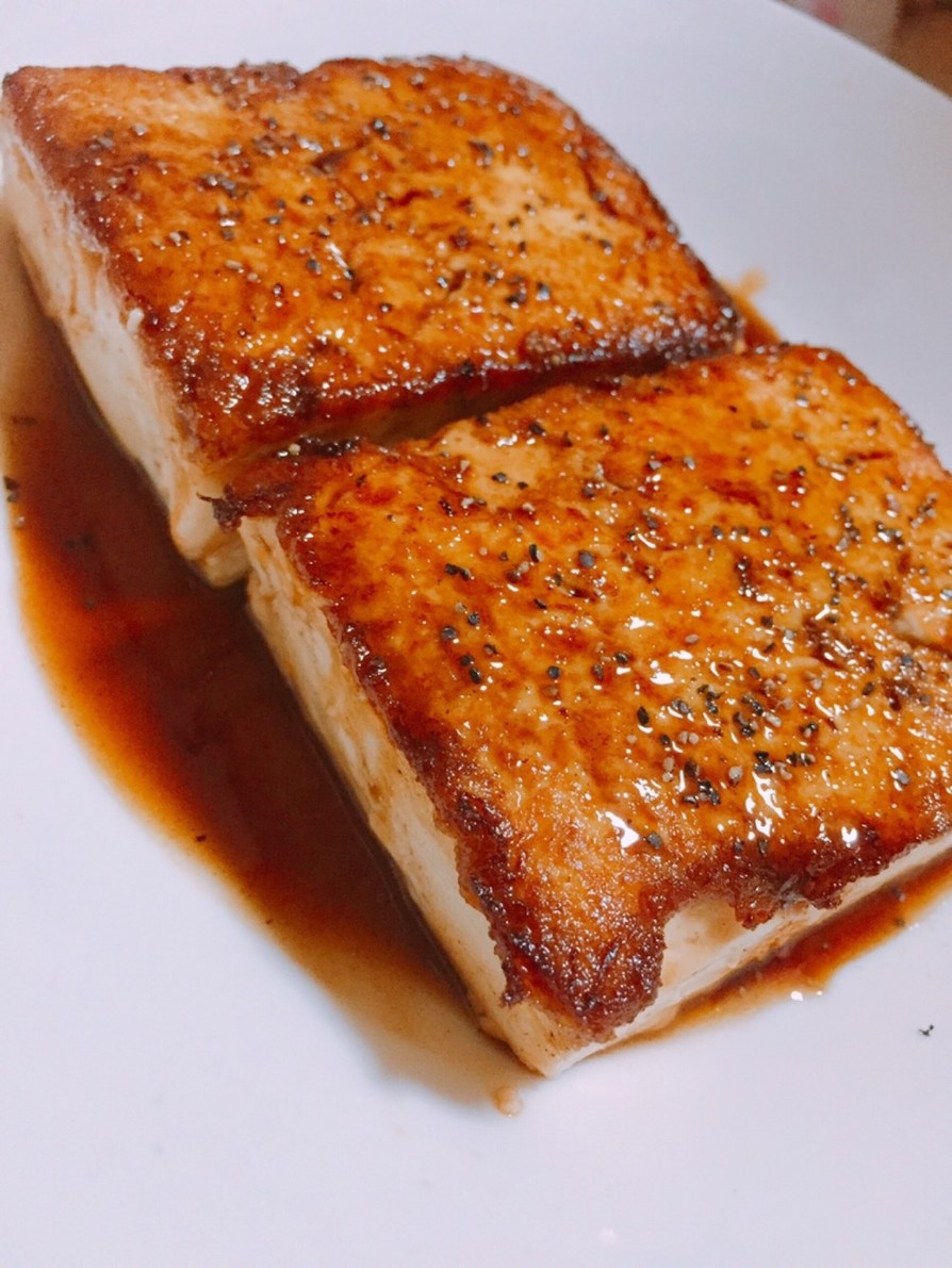簡単豆腐ステーキ！40円の豆腐が大変身！の画像