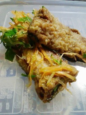 らっきょう酢で簡単!揚げさんまのサラダ