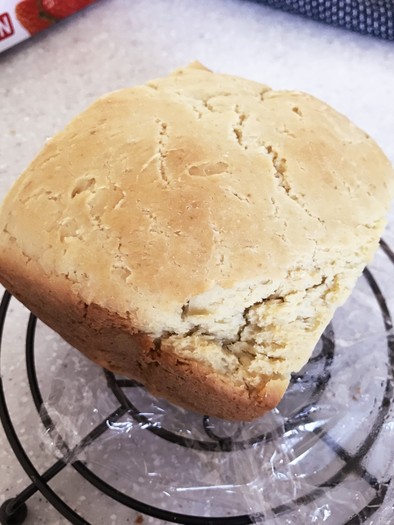ホームベーカリーで！米粉と豆乳のパンの写真