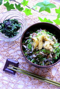 小松菜とジャコとキノコの炒め煮