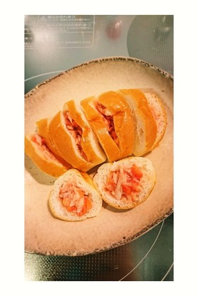 離乳食✨ツナとトマトのロールサンドイッチ