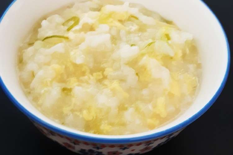 ５分で簡単 白だしで卵とネギのお粥 レシピ 作り方 By Misiamama クックパッド 簡単おいしいみんなのレシピが358万品