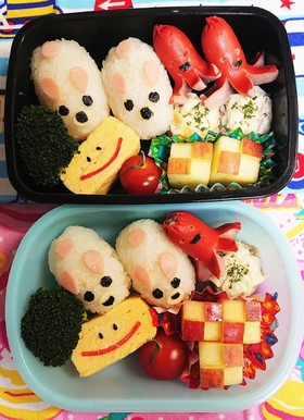 幼稚園(年中)双子のお弁当34