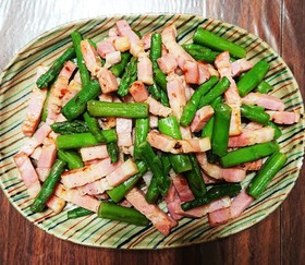 うちのアスパラベーコン♪