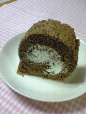 ココア♡板チョコロールケーキ