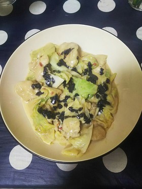 鶏肉とキャベツの坦々煮