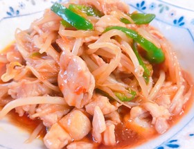 簡単!もやしと豚肉の青椒肉絲風炒め