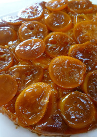 金柑と蜜柑のアップサイドダウンケーキ