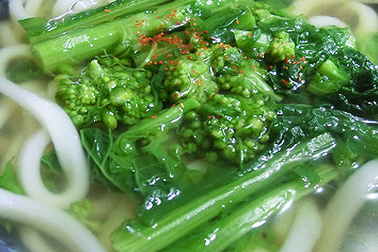 緑鮮やか 春の葉の花うどん レシピ 作り方 By はやかわ9 クックパッド