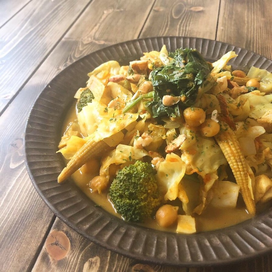 クリーミーひよこ豆のココナッツカレーのレシピ