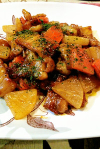ご飯にピッタリ✨豚肉と大根のカレー炒め✨