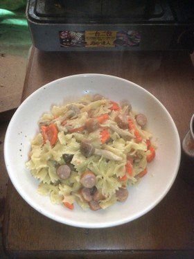 しめじのクリームパスタ