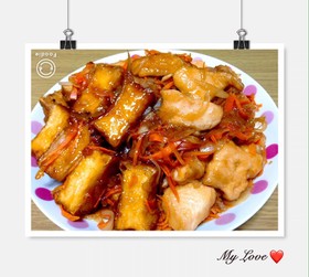 れぽ5♡厚揚げチキン南蛮・鶏南蛮♡簡単