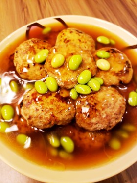 ヘルシー!和風あんかけ豆腐ハンバーグ。