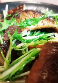 椎茸と水菜のマヨ炒め