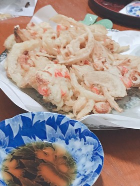 新玉ねぎで簡単かき揚げ♪材料3〜4つ!