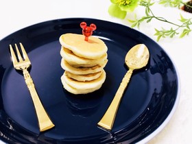 離乳食中期!卵なし!バナナパンケーキ!