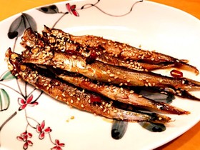 簡単、ピリ辛焼きししゃも!