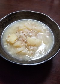 豚ひき肉と大根の卵の白身スープ