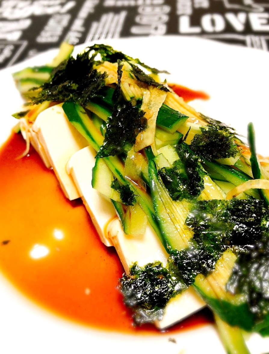 韓国風 簡単5分の豆腐サラダの画像