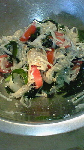 小女子と豆腐サラダ