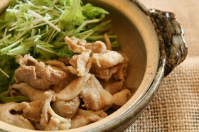 土鍋でチンするだけの豚肉生姜焼き