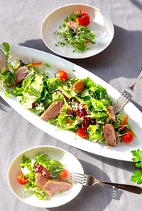 カールレタスと水菜のグリーンサラダ