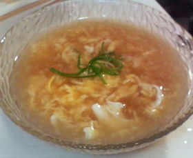 くず粉の中華スープ