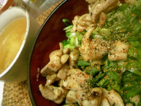 ねぎ塩鶏丼